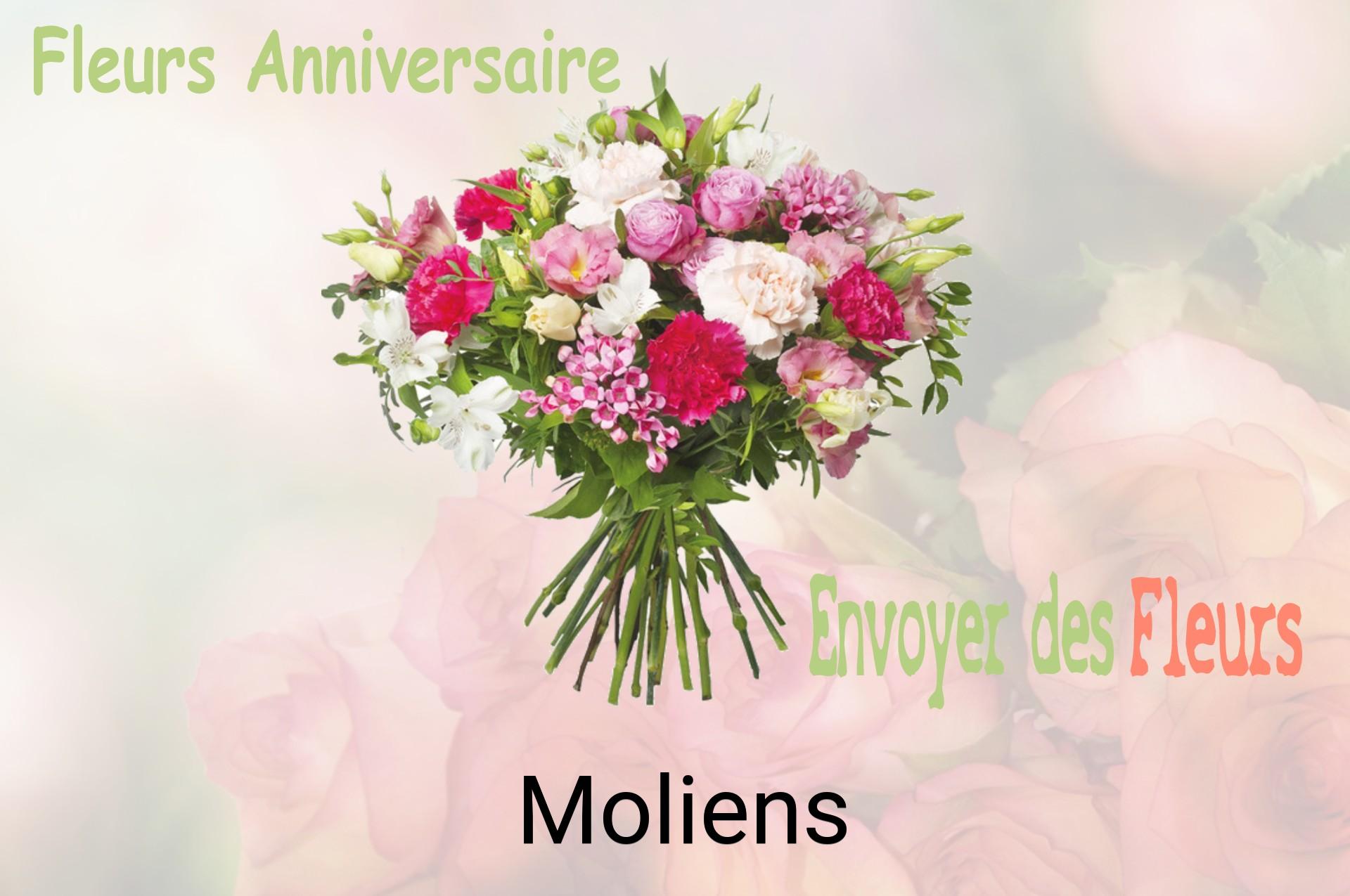 Bouquet de fleurs d’anniversaire livré à Moliens